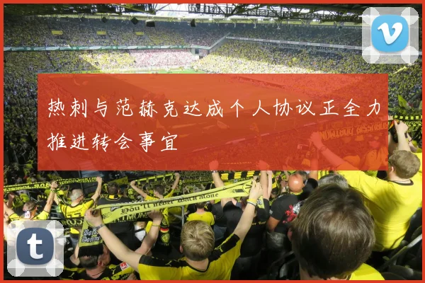 热刺与范赫克达成个人协议正全力推进转会事宜